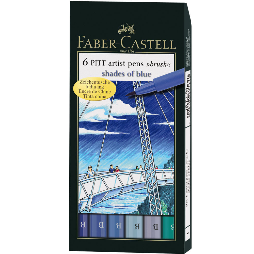 caneta-pitt-pincel-faber-castel-mix-terra-6-celeste