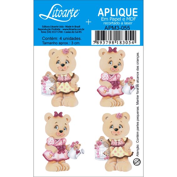 Aplique Litoarte APM3-309 3cm Renascer Frases 4 peças - eCasaDecor