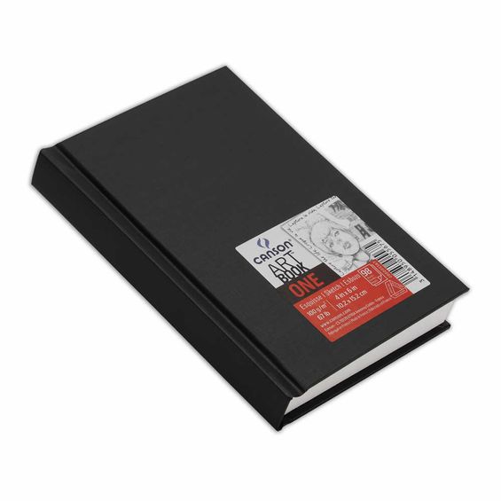 Caderneta para Esboço Canson - Art Book  One Preto 100g/m² 10,2 x 15,2 cm - 60005567