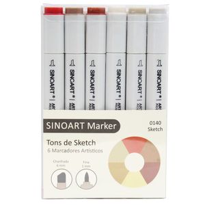 Marcador-Artistico-Profissional-Marker-Sinoart-–-0140---06-Cores-–-Tons-Sketch-1