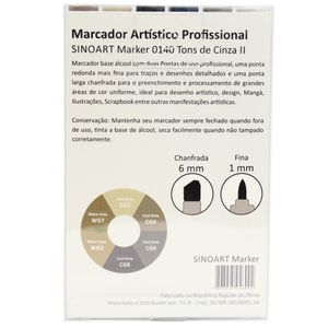 Marcador-Artistico-Profissional-Marker-Sinoart-–-0140---06-Cores-–-Cinza-II-2