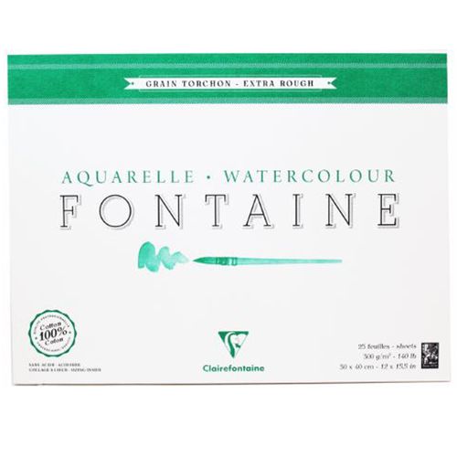 Aquarelle-watercolour-aquarell-fontaine-30x40
