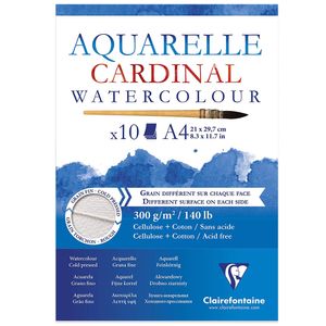 Bloco-aquarelle-Cardinal-watercolour-A4