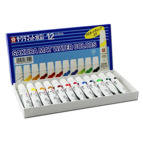 Tinta-Aquarela-Mat-Water-Colors-Sakura-com-12-cores--EMW-12-