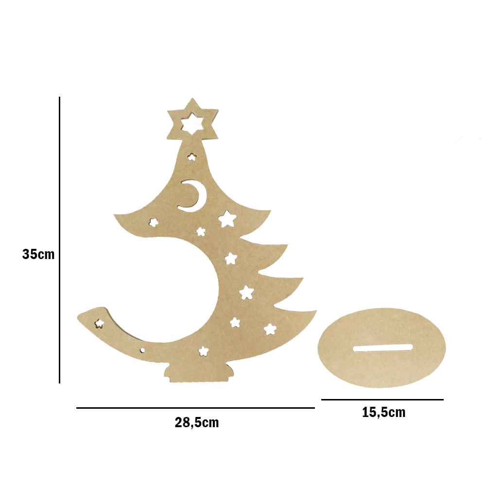 Árvore de Natal Estrela e Lua Madeira MDF Crua - Tamanho: 35cm x 28,5cm - CasaDaArte Árvore de Natal Estrela e Lua Madeira MDF Crua - Tamanho: 35cm x 28,5cm - CasaDaArte