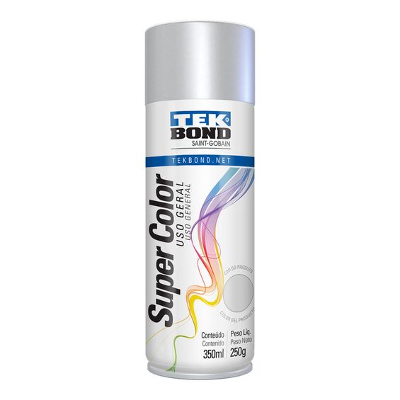 Tinta Spray Tek Bond Super Color 350ml ALUMINIO - 23031