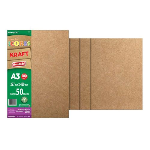 Bloco-Colecao-Ecocores-Kraft-Novaprint-A3---100g-50-Folhas---297-x-420-cm