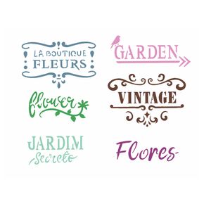 Stencil de Acetato para Pintura OPA 15 x 20 cm – 2884 Frases para Jardim -  CasaDaArte