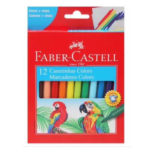 Canetinhas-Hidrograficas-Colors-Faber-Castell-com-12-Cores---Marcadores-Colors-15.0112CZF-0