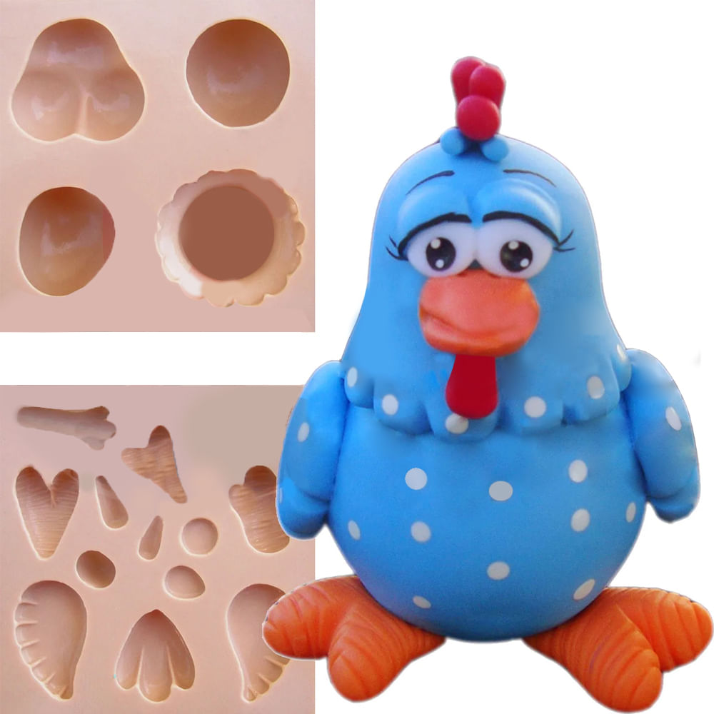 Molde-de-Silicone-para-Biscuit-Casa-da-Arte---Modelo-Colecao-Galinha-Pintadinha-1115