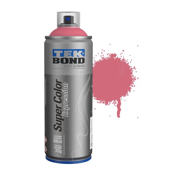 Tinta Spray Tek Bond Expression 400ml Cores Quentes ROSE EXPRESSION