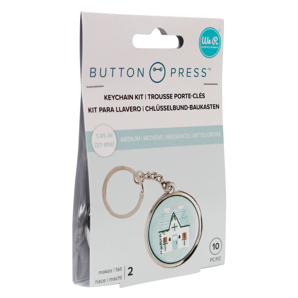 Kit Chaveiro WeR Memory Keepers Button Press Keychain Makes 15 Peças