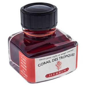 Tinta-para-Caneta-Tinteiro-Herbin-La-Perle-des-Encres-30ml-Corail-des-tropiques