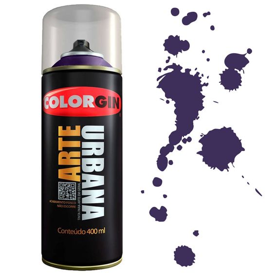 Tinta Spray Arte Urbana Colorgin 400ml Cores Frias 937 VIOLETA COS