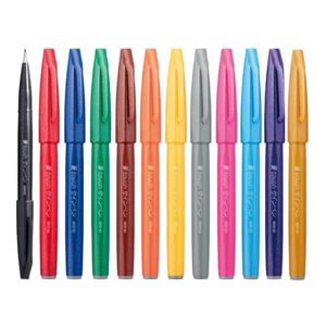 Kit-Brush-Sign-Pen-Pentel-Cores-Tradicionais–KITBRUSH–12T