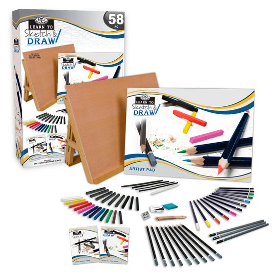 Kit Learn To Sketch & Draw Royal & Langnickel com 58 Unidades - Rset-lt102