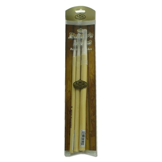 Pincel Redondo Bamboo Royal & Langnickel Potter´s Select White 3 Peças - Lbam-2