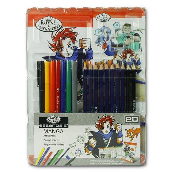 Kit de Manga Essentials Royal & Langnickel com 20 Unidades - Rd564