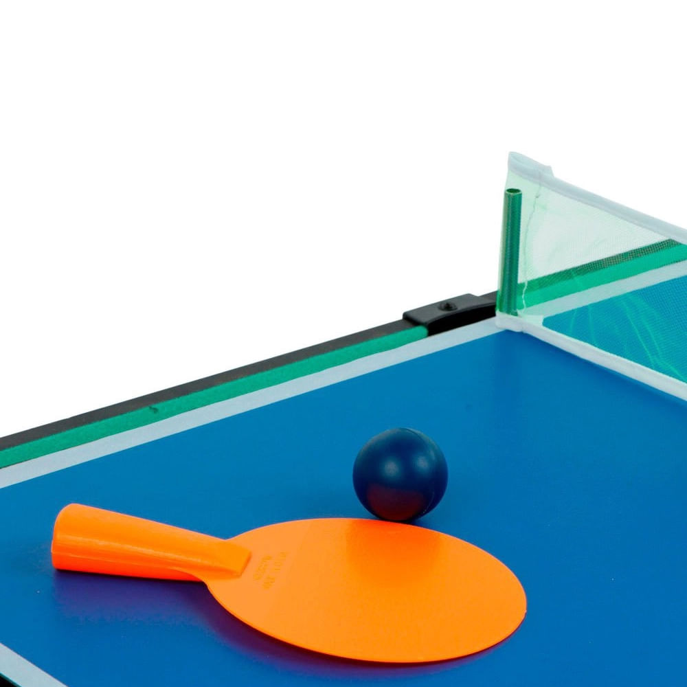 Mini Mesa de Jogos 4 em 1 - Bilhar, Pebolin, Hóquei e Ping Pong - XJ6607 -  CasaDaArte