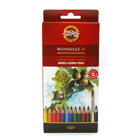 Lápis Aquarelável Mondeluz Koh-I-Noor com 24 Unidades - 3718