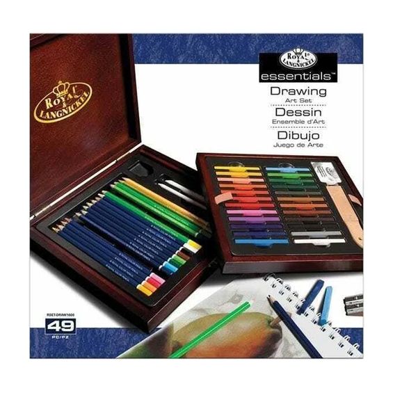 Estojo Luxo Lápis de Cor Royal & Langnickel 48 peças - RSET-DRAW1600