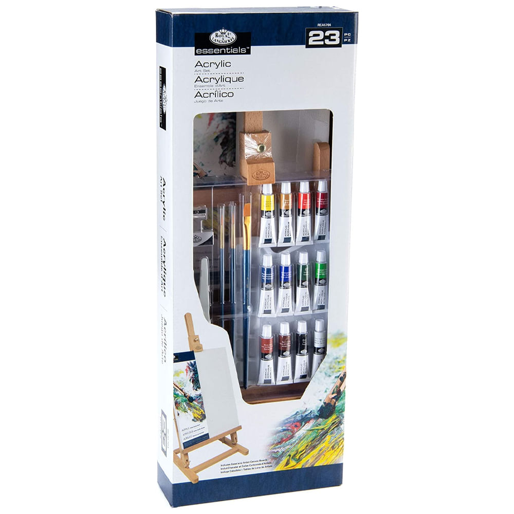 Royal & Langnickel Acrylic Painting Set With Medium Easel 20pc