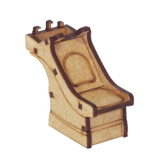 Miniatura de MDF Woodplan Cadeira Lavatório 6 x 3 x 7 cm - M1071