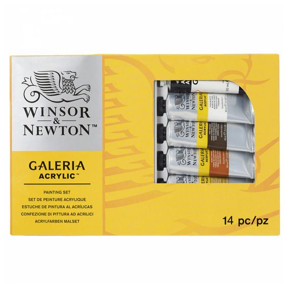 Tinta Acrílica Galeria Winsor & Newton 60ml com 14 Peças - 2190518