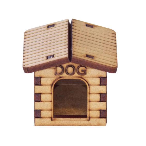 Miniatura em MDF Casinha de Cachorro Woodplan 4 x 5,5 x 4,5 cm - M1046