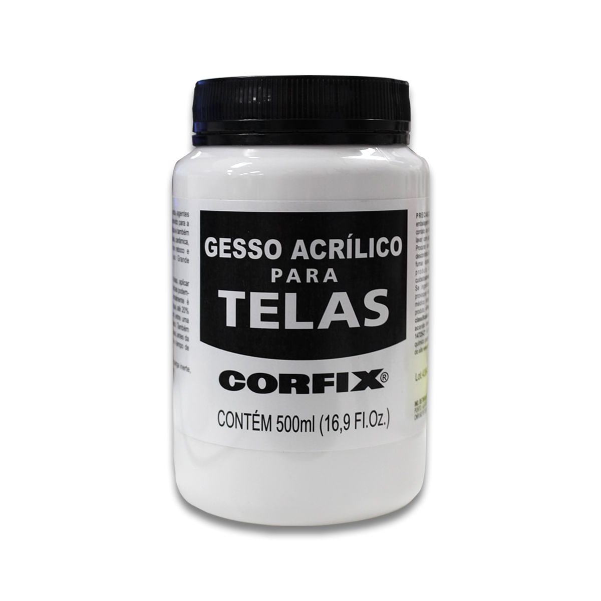 Gesso Acrílico para Telas 500ml Corfix - CasaDaArte