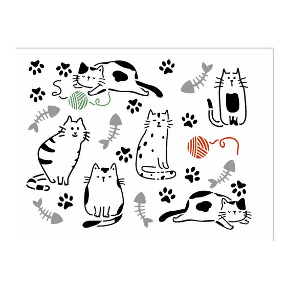 Stencil de Acetato Opa - 3380 Pet Estamparia Gato 2 15 X 20cm