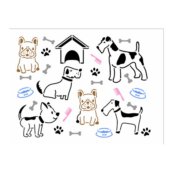 Stencil de Acetato Opa - 3379 Pet Estamparia Cachorro 3 15 X 20cm