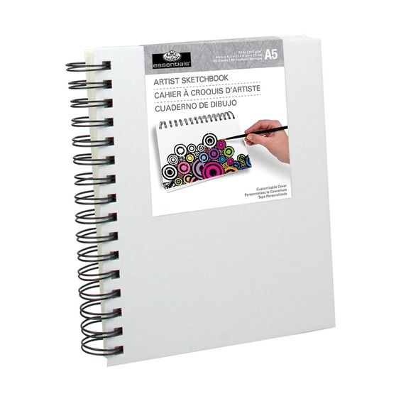 Sketchbook Royal & Langnickel A5 Capa Customizável 80 Folhas