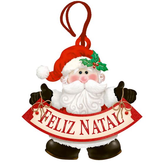 Tag Decorativa Decor Home Natal Litoarte Papai Noel Feliz Natal - Dht4n-004