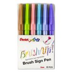 1-179776-kit-brush-sign-pen-6-cores-pastel-Pentel
