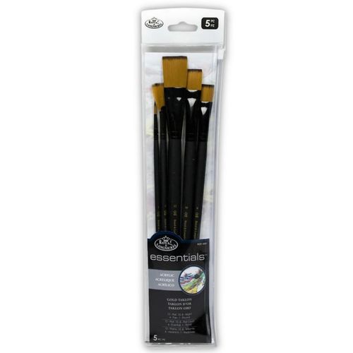 1-186844-Kit-Pinceis-com-5-Pecas-Long-Handle-Essentials-Brush-Sets-Acrylic-Royal-e-Langnickel-RSET-4301