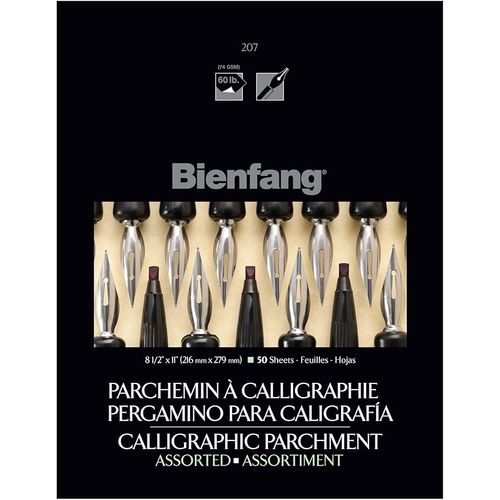 Bloco-de-Papel-Pergaminho-207-para-Caligrafia-Bienfang-com-Cores-Variadas