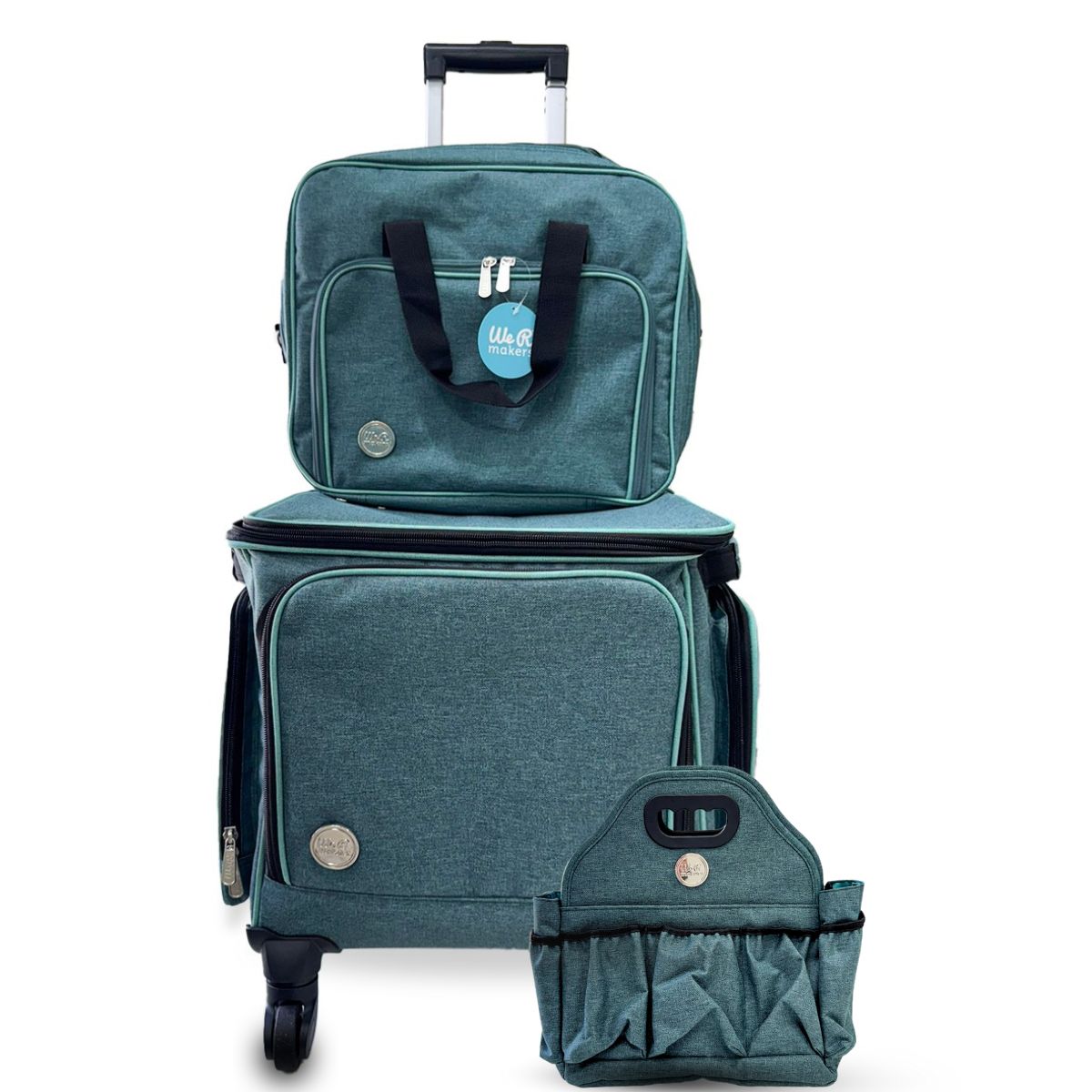 Kit-Vip-03-Organizadores-Malatote-e-Bolsa-Lateral---Storage-Bag-Bundle-Mint-Crafters-Rolling-Bag-Shoulder-Bag-And-Tote-60000996